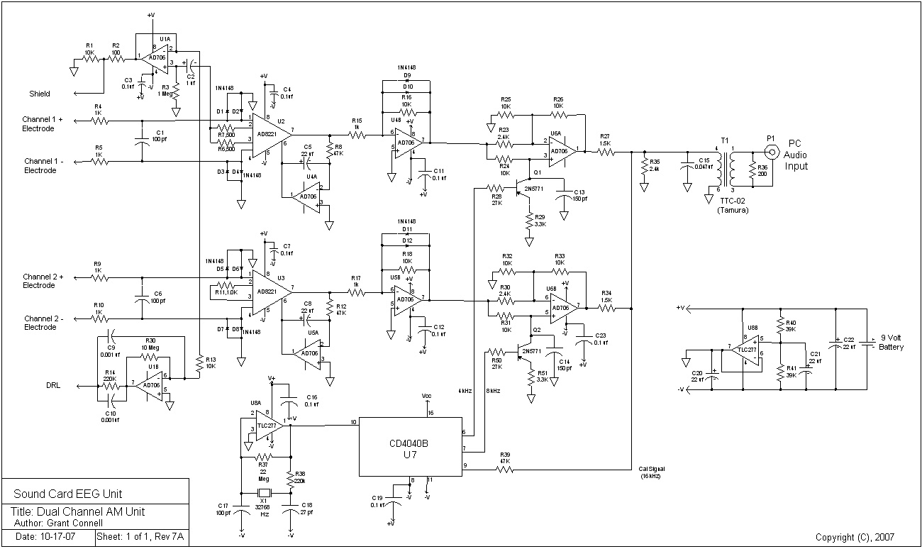 Eeg Amplifier Circuit Diagram